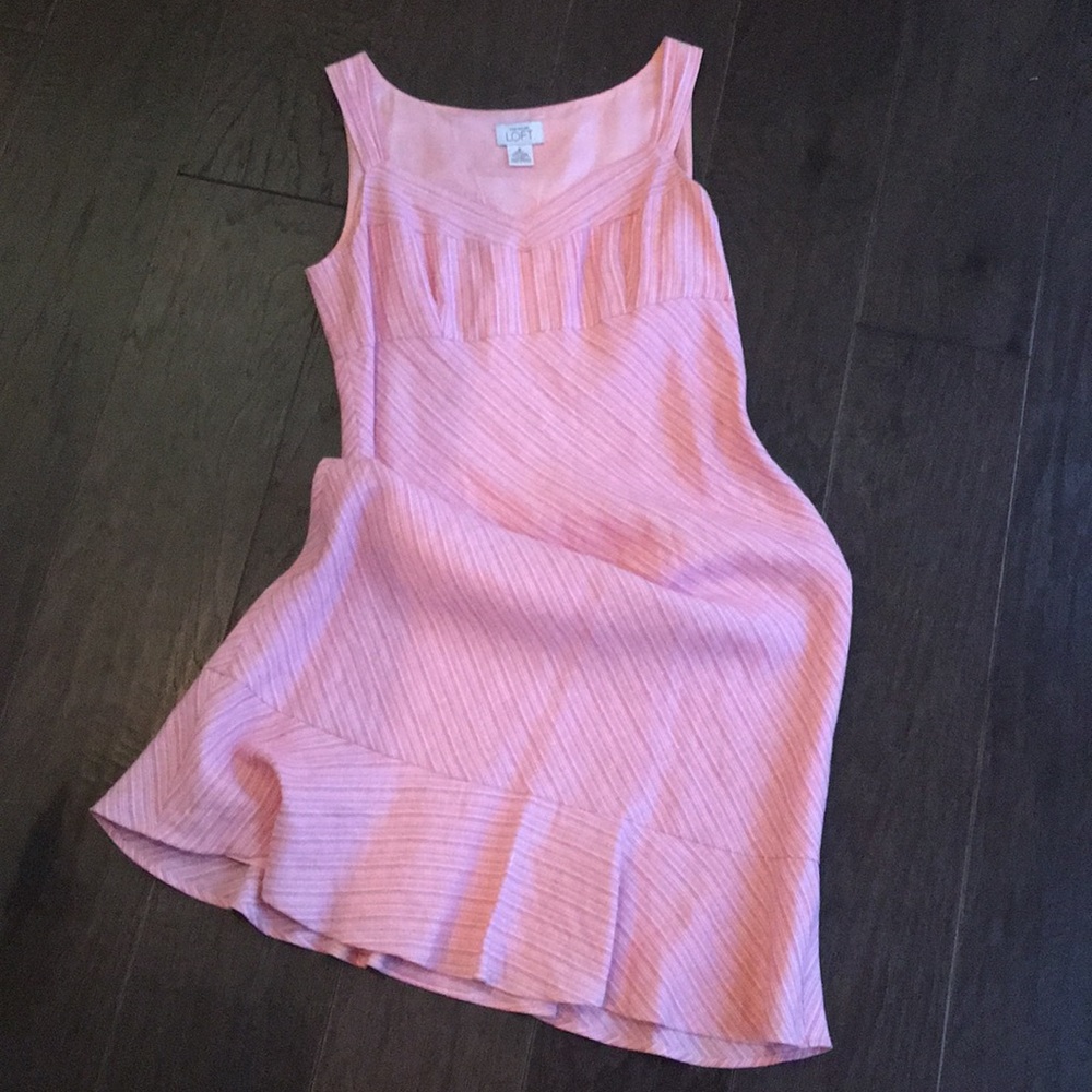 LOFT Pink and White Dress (6)